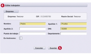 Editar trabajador